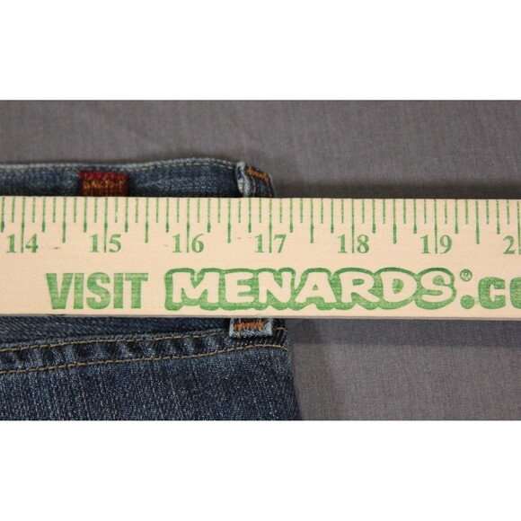 7 For All Mankind Jeans Mens Standard Straight Leg Button Fly Destressed 34X33 - Picture 7 of 14